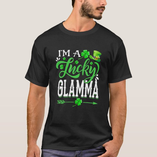 Camiseta Sou uma festa de Dia de São Patrício de Shamrock d (Frente)