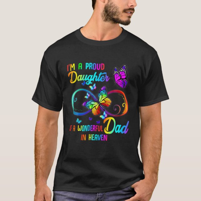Camiseta Sou uma Filha Orgulhosa de um Pai maravilhoso no c (Frente)