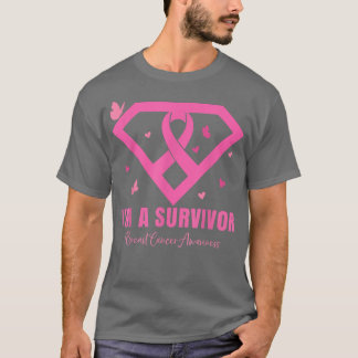 Camiseta Sou uma fita rosa de consciência sobre Cancer de s