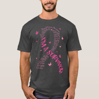 Camiseta Sou uma fita rosa de consciência sobre Cancer de s