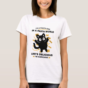 CAMISETA SOU UMA GAROTA PASTA EM UM MUNDO DE PASTA.