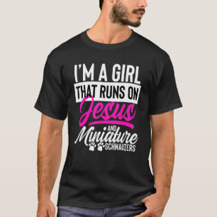 Camiseta Sou Uma Garota Que Funciona Com Jesus E Miniatura 