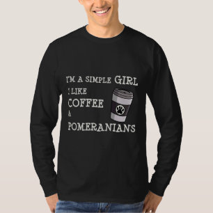 Camiseta Sou uma garota simples que gosto de café e de pome
