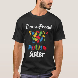 Camiseta Sou Uma Irmã Autismo Orgulhosa.