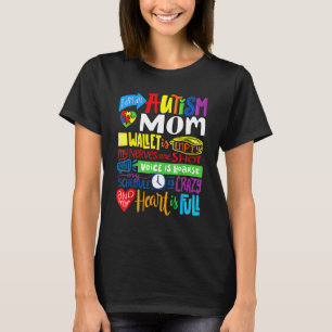 Camiseta Sou Uma Mãe de Autista Carteira Vazia S Orgulhosa
