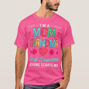 Camiseta Sou uma mãe Excelente de vovó, nada me assusta com
