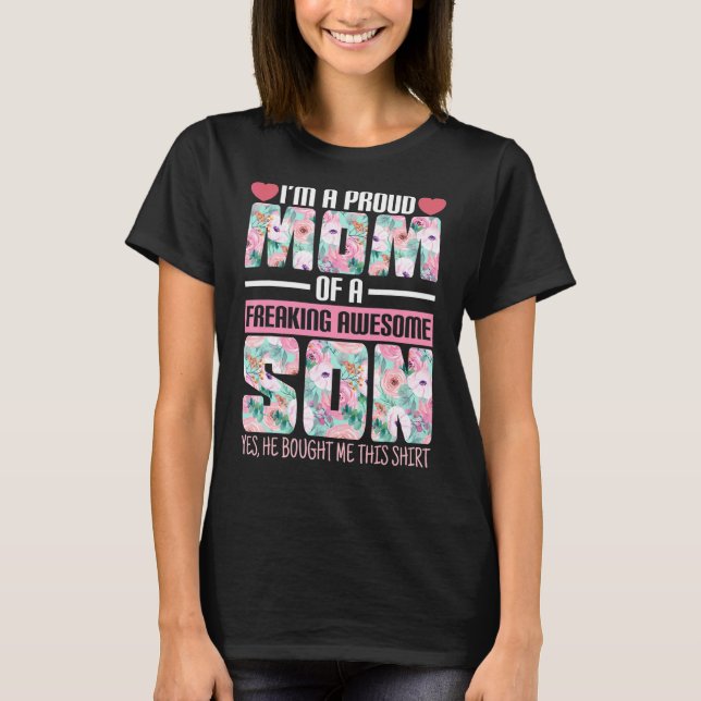 Camiseta Sou Uma Mãe Orgulhosa De Um Filho Incrível Que Ele (Frente)