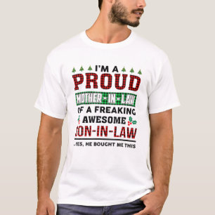 Camiseta Sou Uma Mãe Orgulhosa Em Lei De Um Incrível Louco.