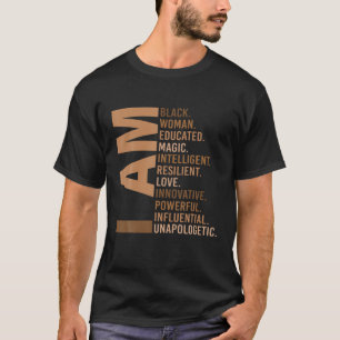 Camiseta Sou uma mulher negra educada, magia inteligente, n