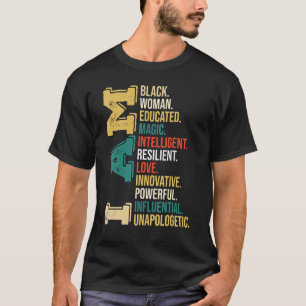 Camiseta Sou Uma Mulher Negra Educada Melanina África Orgul