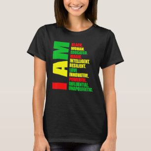 Camiseta Sou Uma Mulher Negra Educada Melanina História Neg