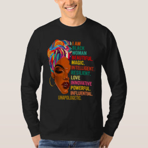 Camiseta Sou Uma Mulher Negra Educada Melanina História Neg