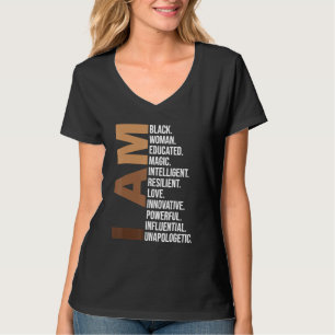 Camiseta Sou Uma Mulher Negra Educada Melanina História Neg