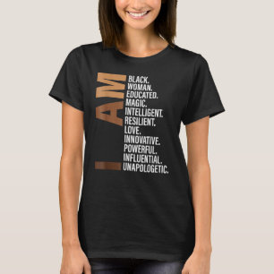 Camiseta Sou Uma Mulher Negra Educada Melanina História Neg