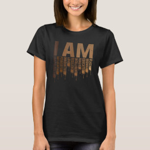 Camiseta Sou uma mulher negra História negra Mês do Orgulho