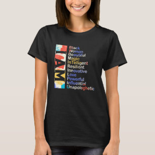 Camiseta Sou Uma Mulher Negra Linda Unapo Influente Da Magi