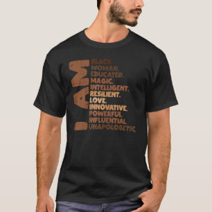 Camiseta Sou uma mulher negra Melanina África História do O