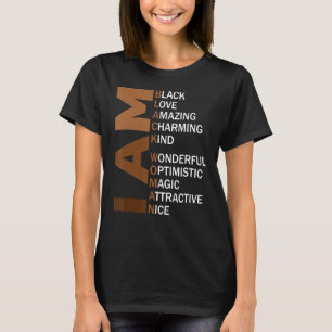 Camiseta Sou uma mulher negra Melanina Orgulho Africano His