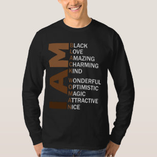 Camiseta Sou uma mulher negra orgulhosa Melanin Rainha Afri