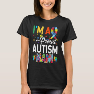 Camiseta Sou uma Nani Orgulhosa de Autismo Correspondendo à