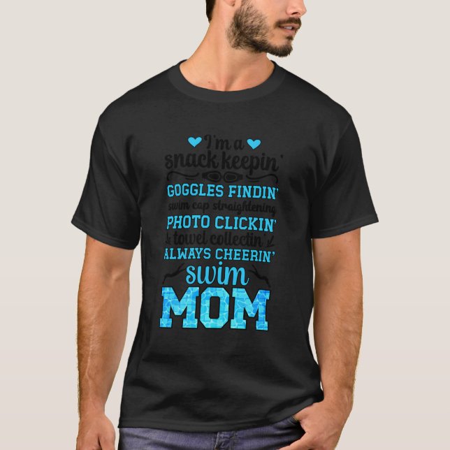 Camiseta Sou Uma Natação Mãe De Um Nadador Mãe Nadando Mãe  (Frente)