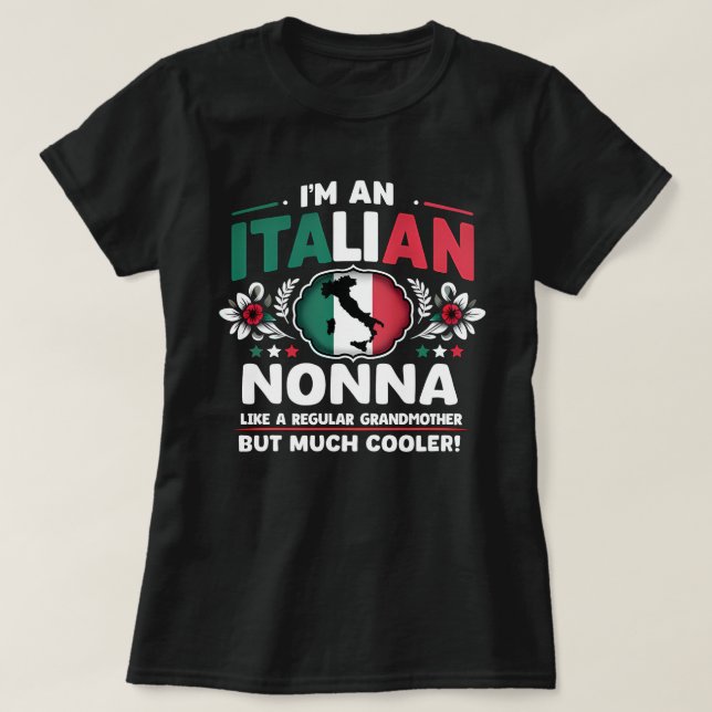 Camiseta Sou uma Nonna Italiana (Frente do Design)