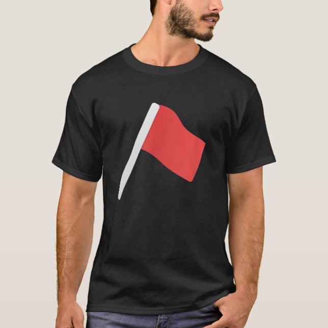 Camiseta Sou uma novidade engraçada da Red Flag no hallowee (Frente)