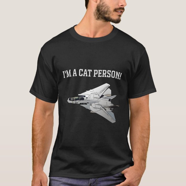 Camiseta Sou Uma Pessoa Gato F-14 Tomcat (Frente)