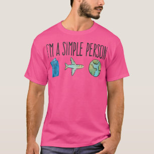 Camiseta Sou uma Pessoa Simples que ama Viagem o Mundo