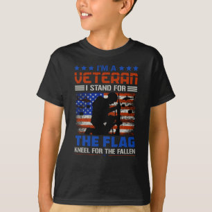 Camiseta Sou Uma Posição Veterana Para A Bandeira - Present