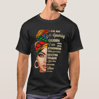 Camiseta Sou Uma Rainha Aquária Mais Forte Do Que Acredita