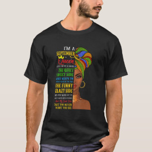 Camiseta Sou uma Rainha de setembro, tenho três lados, Gir