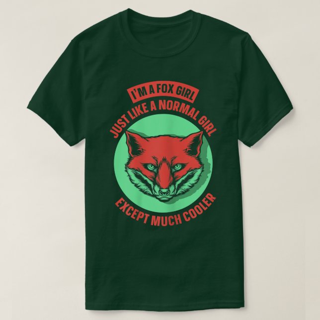 Camiseta Sou uma T-Shirt raposa (Frente do Design)