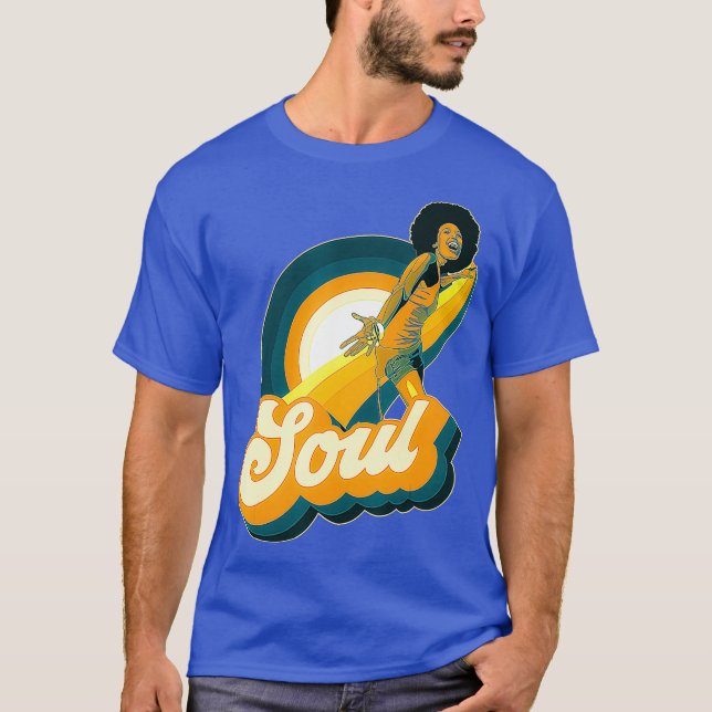 Camiseta Soul Afro Disco Funk afro dos anos 70 (Frente)
