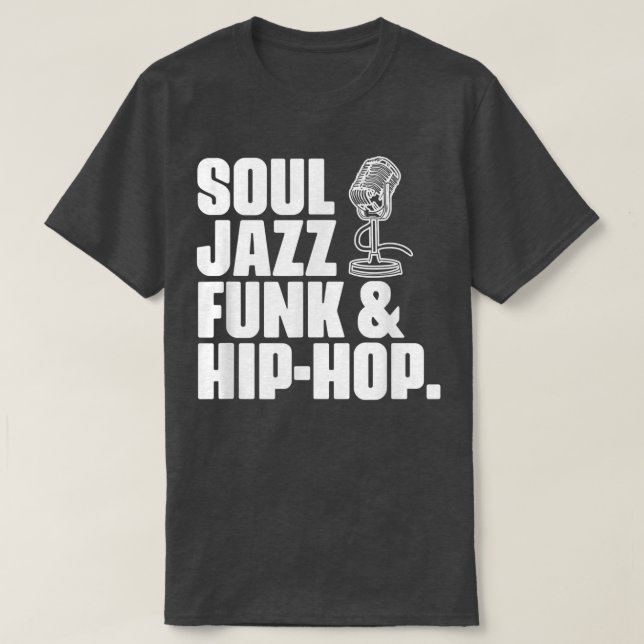 Camiseta Soul Jazz Funk e Hip Hop Músico Genre Musico Mu (Frente do Design)