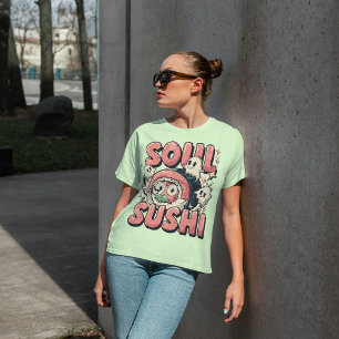 Camiseta Soul Sushi Dia de as Bruxas engraçado Sushi Pun