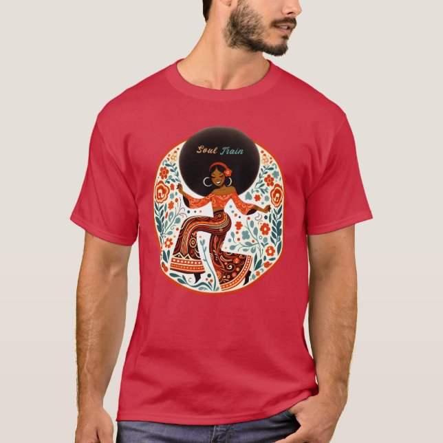 Camiseta Soul train disco dance soul music 70s friend (Frente)