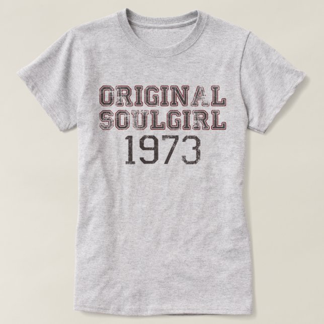 Camiseta Soulgirl original 1973 T retros do fan de música (Frente do Design)