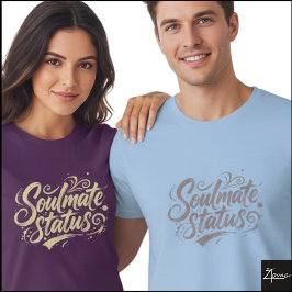 Camiseta Soulmate Status Brush Script Grunge Art