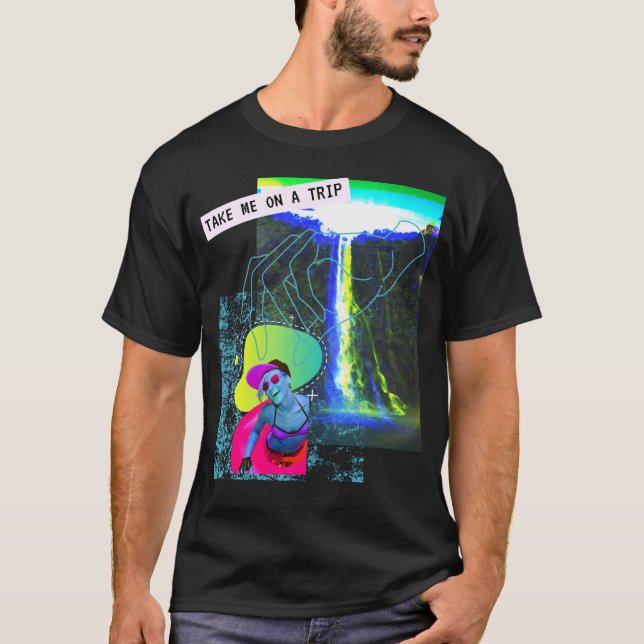 Camiseta Soultrip Trip Wasserfall Glitch Fun Vaporwave God (Frente)