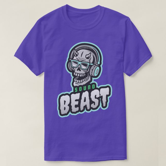 Camiseta Sound Beast Music Techno EDM Cyberpunk Rave (Frente do Design)
