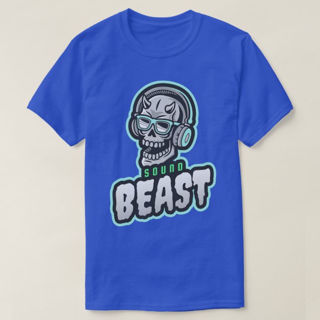 Camiseta Sound Beast Music Techno EDM Cyberpunk Rave (Frente do Design)