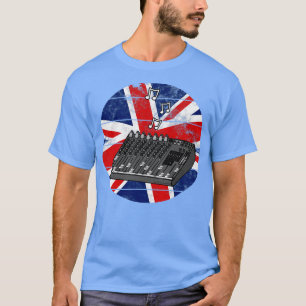 Camiseta Sound Engenheiro UK Flag Musical Britânico