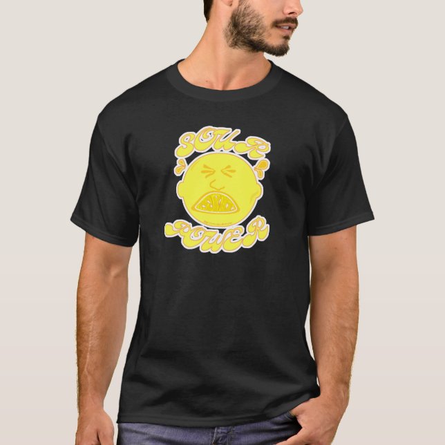 Camiseta Sour Power Funny Lemon Cartoon Dizendo (Frente)