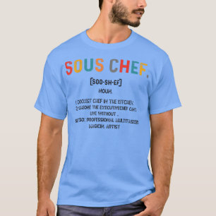 Camiseta Sous Chef Definition Engraçado Cozinhar Cook Cotaç