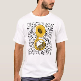 Camiseta Sousaphone Musical Notes Brass Musical