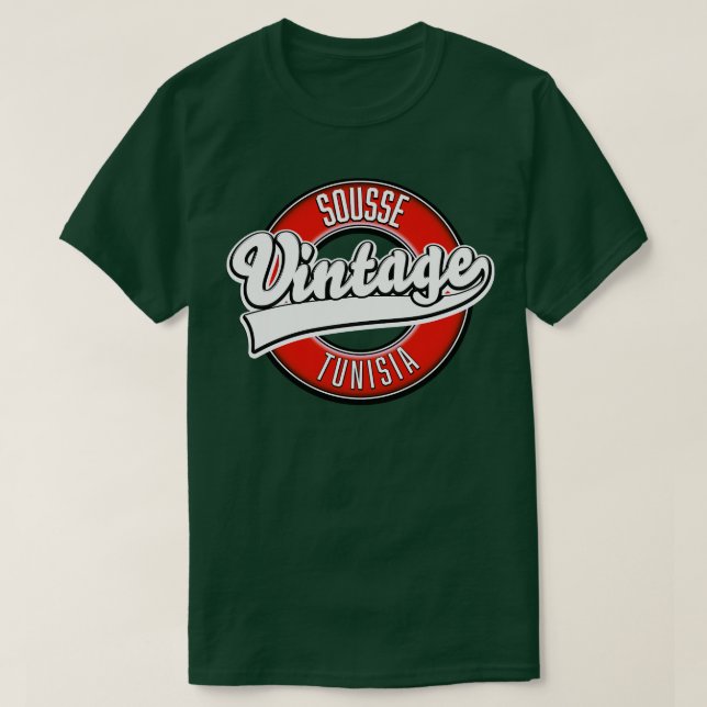 Camiseta Sousse tunisia estilo vintage (Frente do Design)
