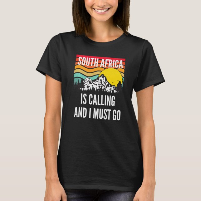 Camiseta South Africa Is Calling And I Must Go, Wavy Sunset (Frente)