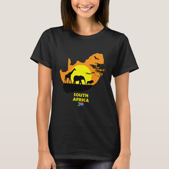 Camiseta South Africa Safari Savannah Sunset (Frente)