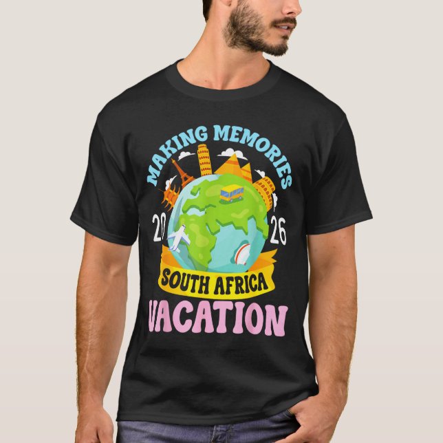 Camiseta South Africa Vacation 2026 Travel Making Memories  (Frente)